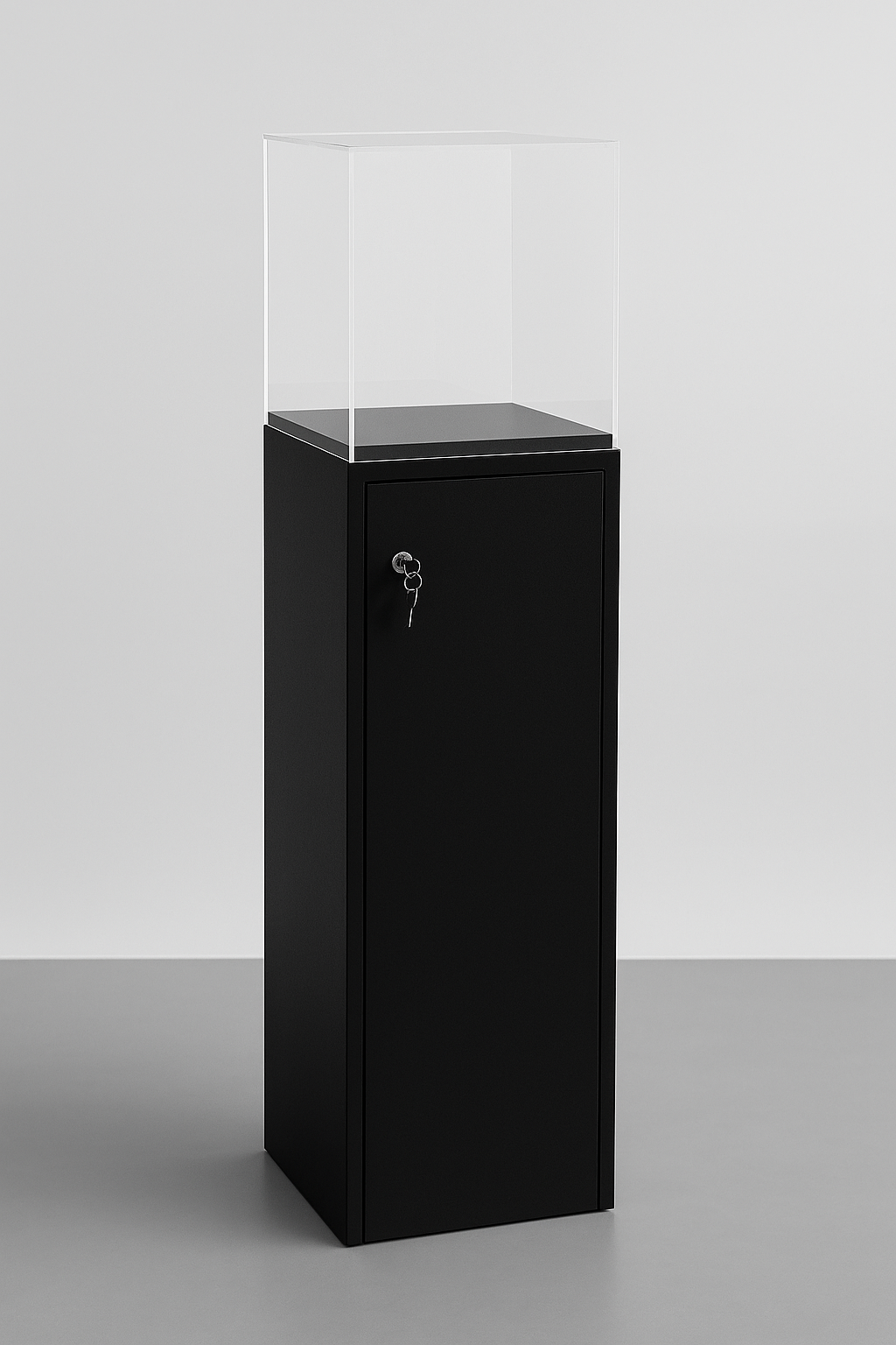 totem con teca per fiere e mostre